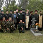 Д. Ручица. Открытие плиты с именами погибших казаков. 12 сентября 2015 года