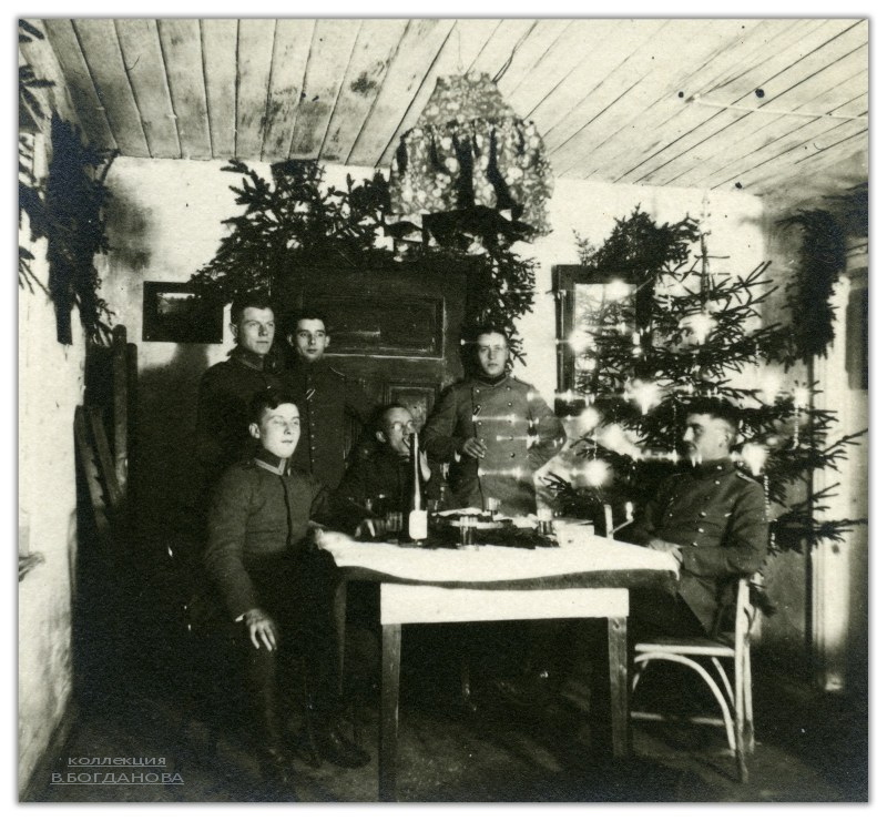 Встреча Рождества 1916 г. под Поставами. Снимок из подборки фотографий «Лес Гинденбурга» (немецкая укрепленная позиция у деревни Вилейты)