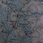 Выкопировка из карты с отмеченными воинскими захоронениями у д. Слобода